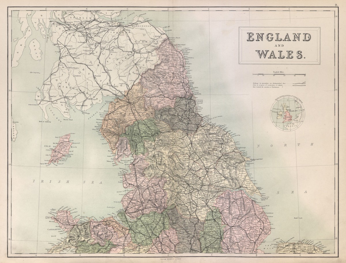 England & Wales North Sheet. Yorkshire Lancashire. BARTHOLOMEW