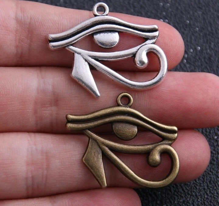 Egiziano Occhio di Horus Bronzo Ciondolo Protezione Regolabile - Immagine 2 di 2
