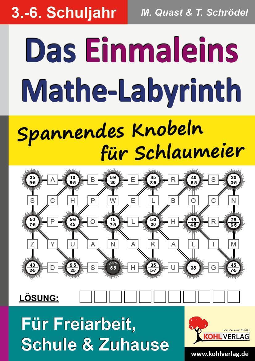Thumbnail - Das 1x1-mathe-labyrinth Mirko Mieland Taschenbuch 64 S. Deutsch 2013
