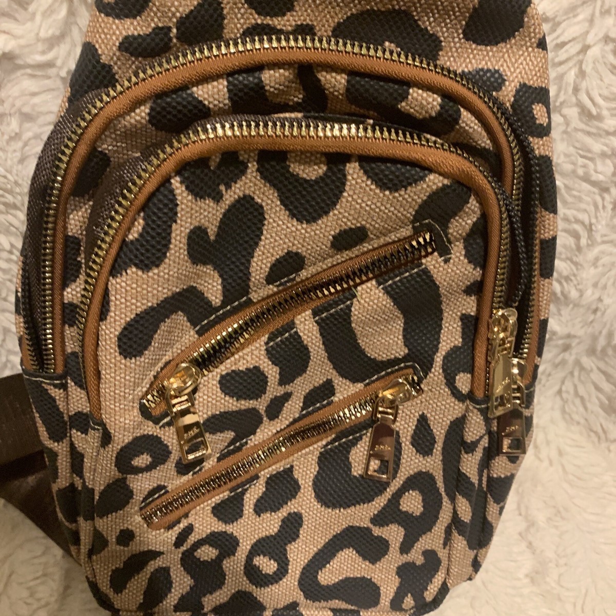 Zhen Meishi Leopard Print Crossbody Bag Lots Of Pockets | eBay