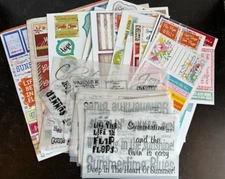 Quick Quotes Scrapbook Co HUGE LOT of VELLUM & Embellishments Phrases NEW