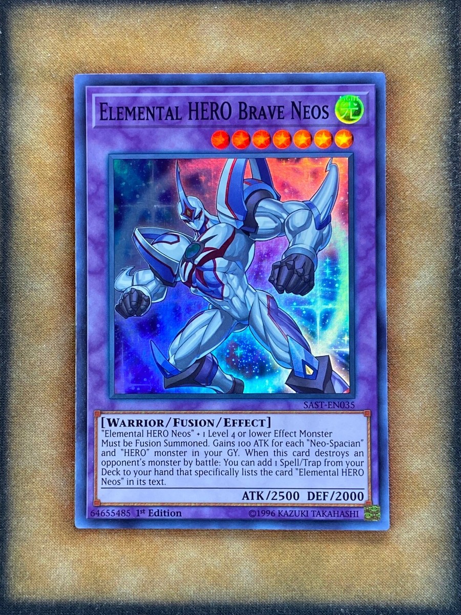 brave deck yugioh Amazon.com: Yu-Gi-Oh! - Elemental Hero Brave Neos - SAST-EN035 - Savage  Strike - First Edition main image 1