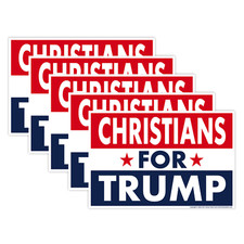 5-Pack Donald Trump 2024 Yard Sign Christians For Trump 18" x 12" Metal H-Stakes