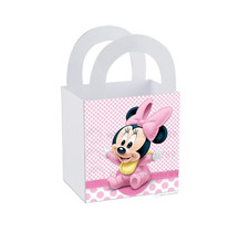 8 Minnie Mouse Bebé Caja de golosinas Fiesta Favor Botín Bolsa de regalos Cumpleaños 3" x 3