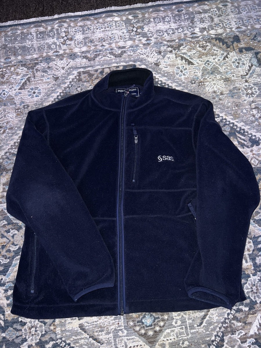 Vintage 90's Polo Sport Ralph Lauren Fleece Zip Up Jacket Made In