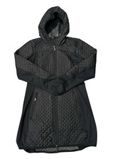 Kyodan Women Black Long Sleeve Full Zip Hooded Jacket Size Medium P/S