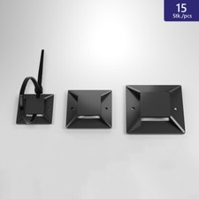 15St. Klebesockel für Kabelbinder Befestigungssockel Klebepads schwarz ab 1,29 €