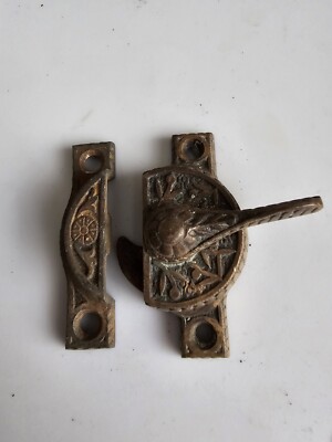 1880's Antique WINDOW SASH LOCKSET / LATCH Complete VICTORIAN Style ...