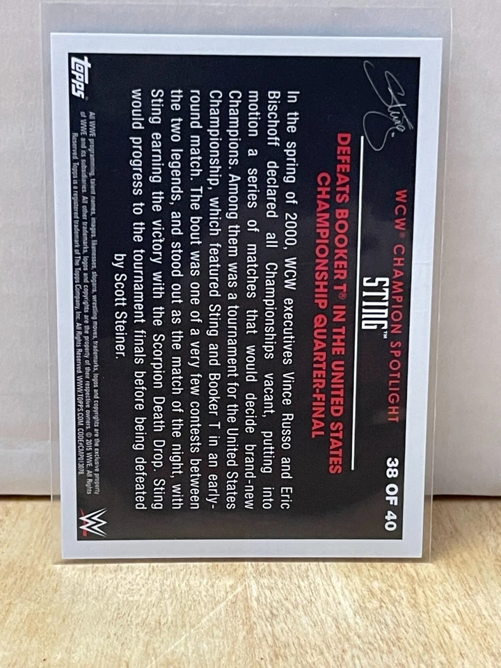 2015 Topps WWE Sting Tribute #38 - Image 2 of 2
