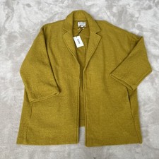 Nicole Farhi Coat Women's Pure New Wool Xl Mustard Nwt