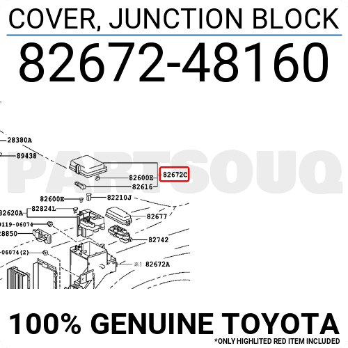 8267248160 Genuine NEW before selling Toyota Ranking TOP1 COVER BLOCK 82672-48160 JUNCTION