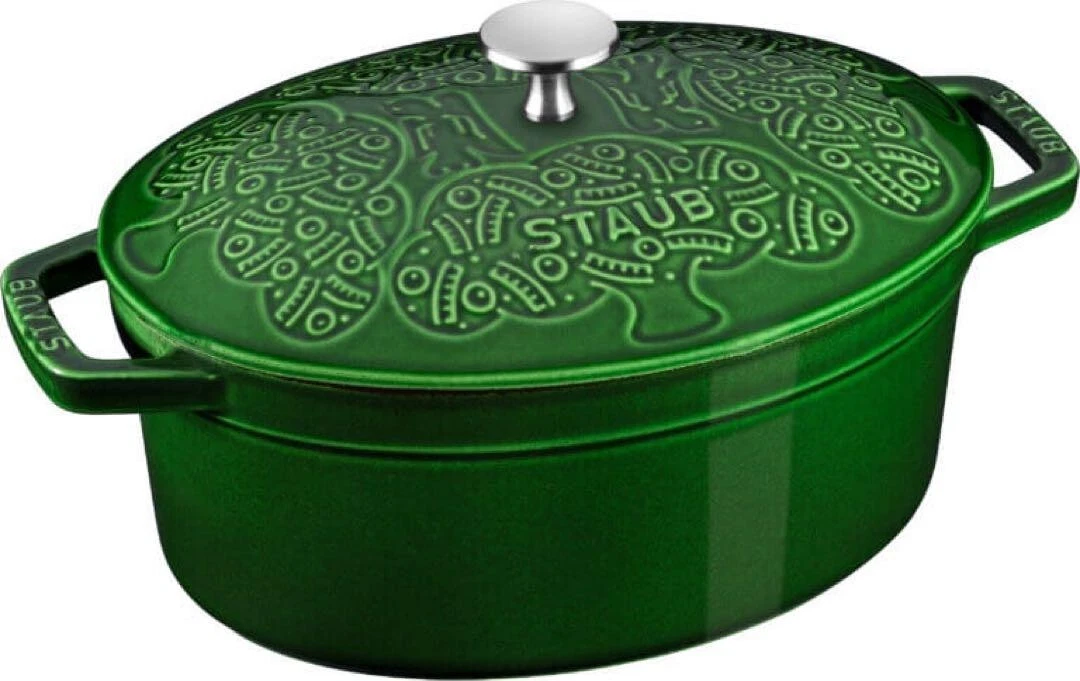 Staub Minaperhonen Forest Cocotte Oval 23cm green limited NEW JP