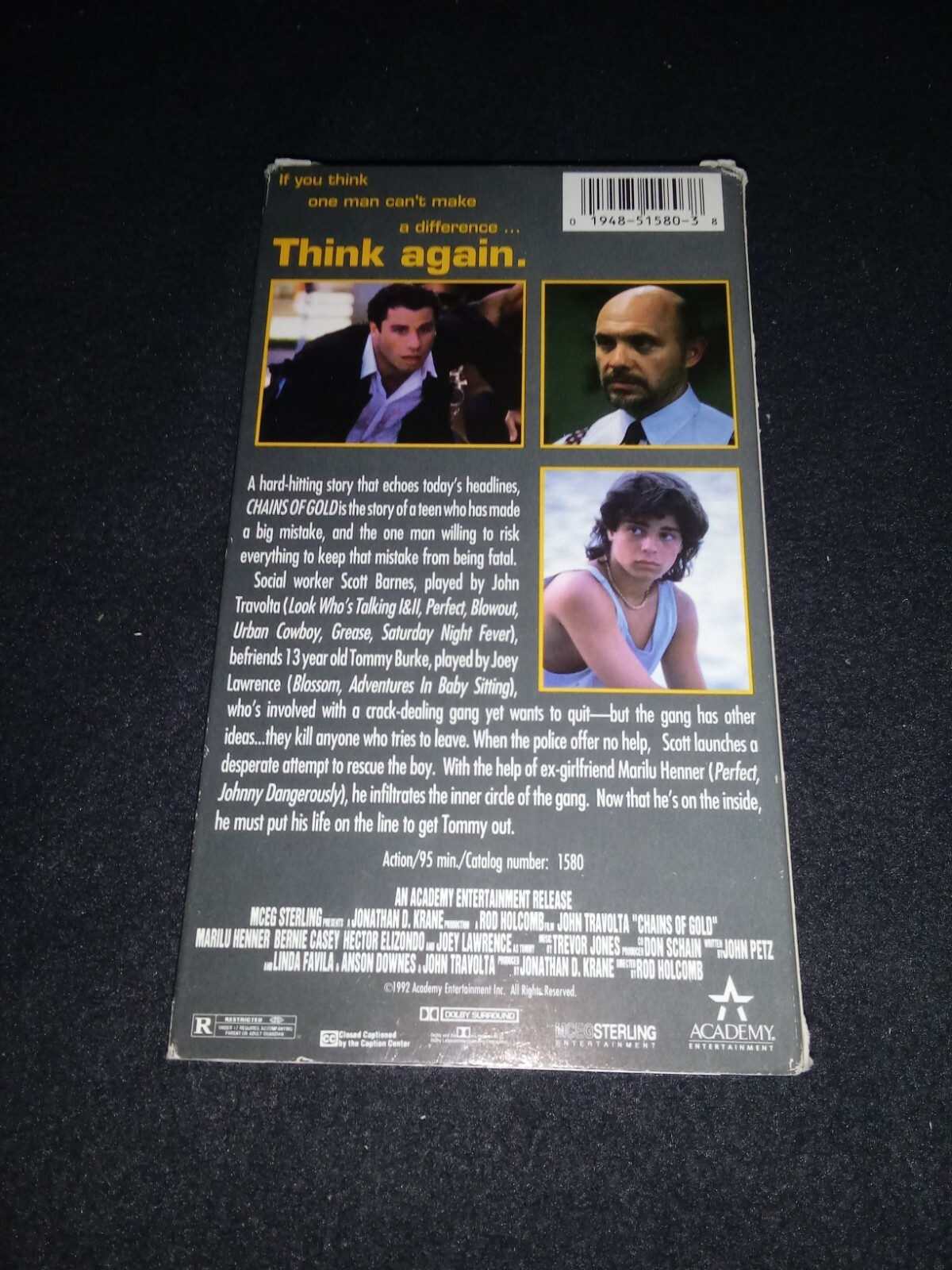 CHAINS OF GOLD VHS Tape 1992 Action John Travolta Marilu Henner rare eBay