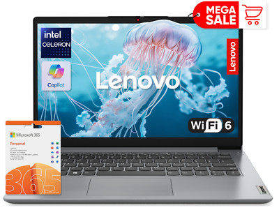 2026 Lenovo IdeaPad Laptop Computer 14'' Slim Intel CPU, 12GB RAM & 640GB Storage