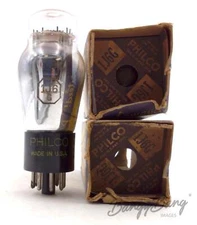 2 Vintage Philco 1J6G High Mu Twin Power Triode Portable Audio Vacuum Tube Valve