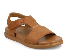 Journee Collection Tan Brown Luxe Faux Leather Comfort Women's Sandal Size 9