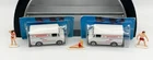 (2) Vintage Hot Wheels Blackwall 1988 WONDER BREAD Delivery Truck Pair CUT CARDS