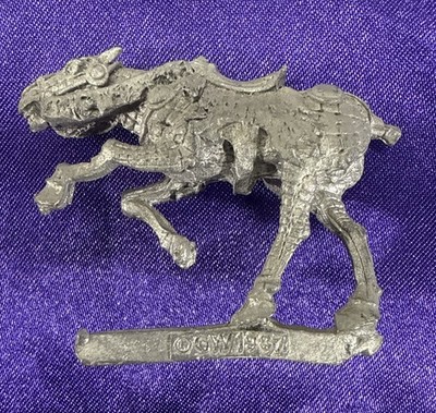 Warhammer UNDEAD SKELETON CAVALRY STEED Metal Miniature OOP Citadel 80 s 2g