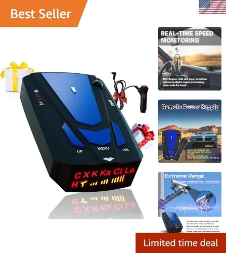 Advanced Laser/Radar Detector for Cars - Real-Time Alerts & False Filtering