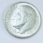 1960 Roosevelt Dime 90% Silver 10c US Coin, EXTRA FINE CONDITION #6979