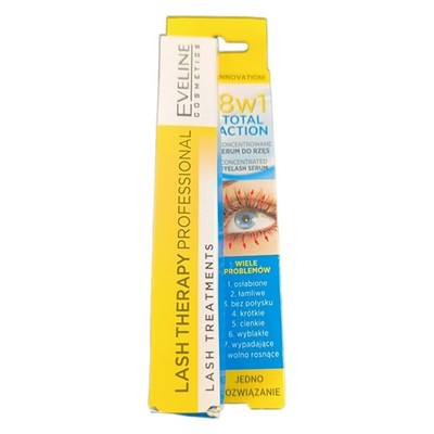 Eveline Cosmetics Total Action Wimpernserum 8in1 mit Arganöl, D-Panthenol & Hyal