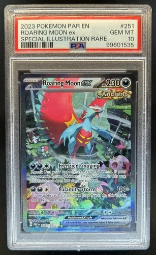 2023 Pokemon SV Paradox Rift Roaring Moon ex #251/182 PSA 10 GEM MINT
