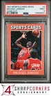 1991 ALLAN KAYE'S SPORTS CARDS NEWS MAGAZINE HAND CUT #2 MICHAEL JORDAN PSA 9