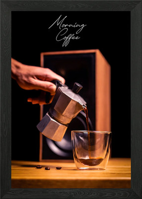 Morgenkaffee gerahmtes Wandbild Poster Leinwanddruck Bild