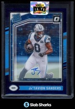 2024 PANINI DONRUSS OPTIC JA'TAVION SANDERS RATED ROOKIE AUTO PURPLE STARS /42