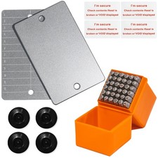 Steel Bitcoin Wallet Set including Cryptocurrency Seed Storage & 36 Pieces Nu...
