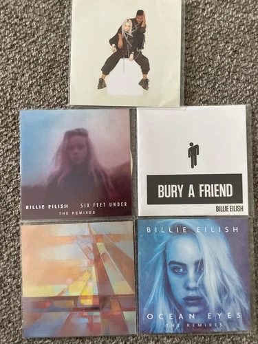 5 x BILLIE EILISH  CD PROMO's - As New Six Ft Under Lovely Ocean Eyes Everything