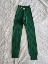 Vintage Green Knitted Wool Blend Pants Juniors Boy/Girl 20" - 22" Waist