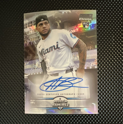 Topps 2025 Stadium Club Chrome Agustín Ramírez Marlins SCCA-ARA RC Auto
