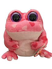 2014 Ty SMITTEN Pink Love Frog Beanie Boo 6” Retired NWT Hearts Valentine's Day