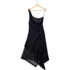 Anthropologie Dress UK8 Black Asymmetric Lace Evening BNWT Womenswear - Preloved