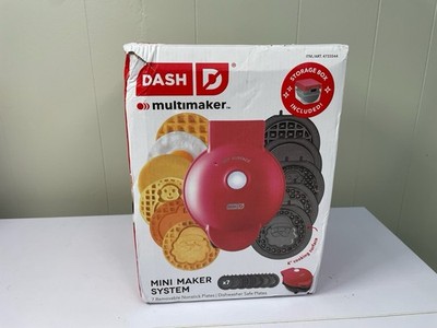 Dash Multimaker Mini Maker System 7 Plates Waffle Griddle Open Box