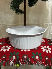 Corning Ware French White 8" 2.5 Liter Round Casserole Dish F-1-B No Lid