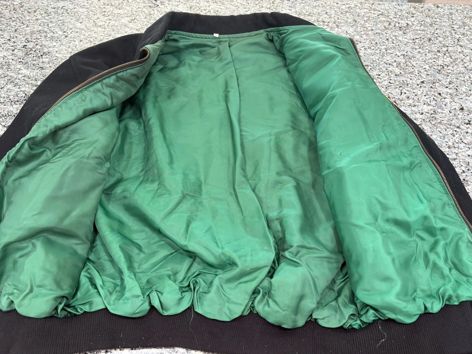 Vintage Wool Bomber Jacket XL 1997 USS INCHON North Atlantic Cruise Awesome Coat image 10