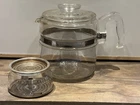 Vintage Pyrex 7756-b 6 Cups Coffee Pot W/ Lid & Filter Made In USA Corning VTG