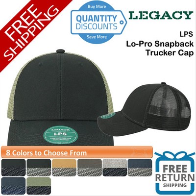   LEGACY Lo-Pro Snapback Trucker Cap Hat six-panel, low-profile Snapback LPS