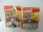 Matchbox Lesney Superfast CODE RED Police Motorcycle & Ambulance- fair cards