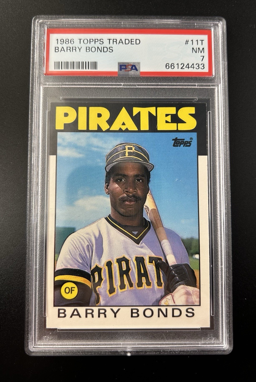 Barry Bonds 1986 Topps Trad #11T Rookie PSA 7 Pittsburgh Pirates view 3