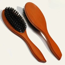 Boar Bristle Hair Brush, 100% Soft Natural Bristles for Thin and Fine Hair, Hai