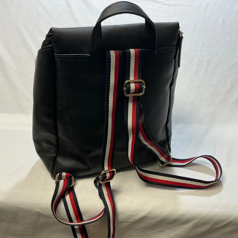 Tommy Hilfiger Negro Convertible Mochila Bolso de Hombro Cartera Rojo Blanco Azul Foto 3 de 4