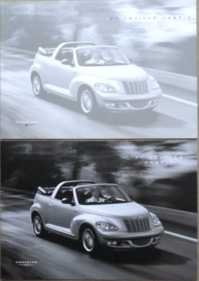 Chrysler PT Cruiser Cabrio Prospekt Brochure von 3/2004, 16 Seiten + Preisliste