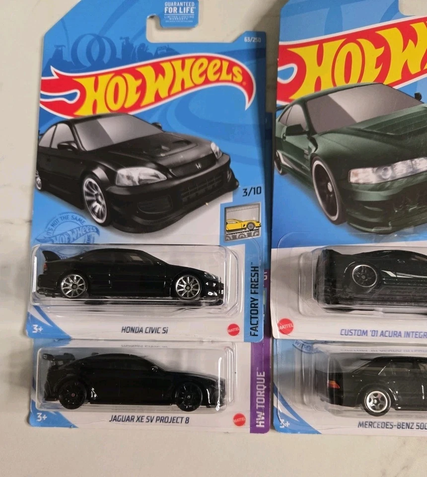 Lote Hot Wheels Honda Civic Si | Acura Integra GSR | Jaguar XE Mercedes  Foto 2 de 4