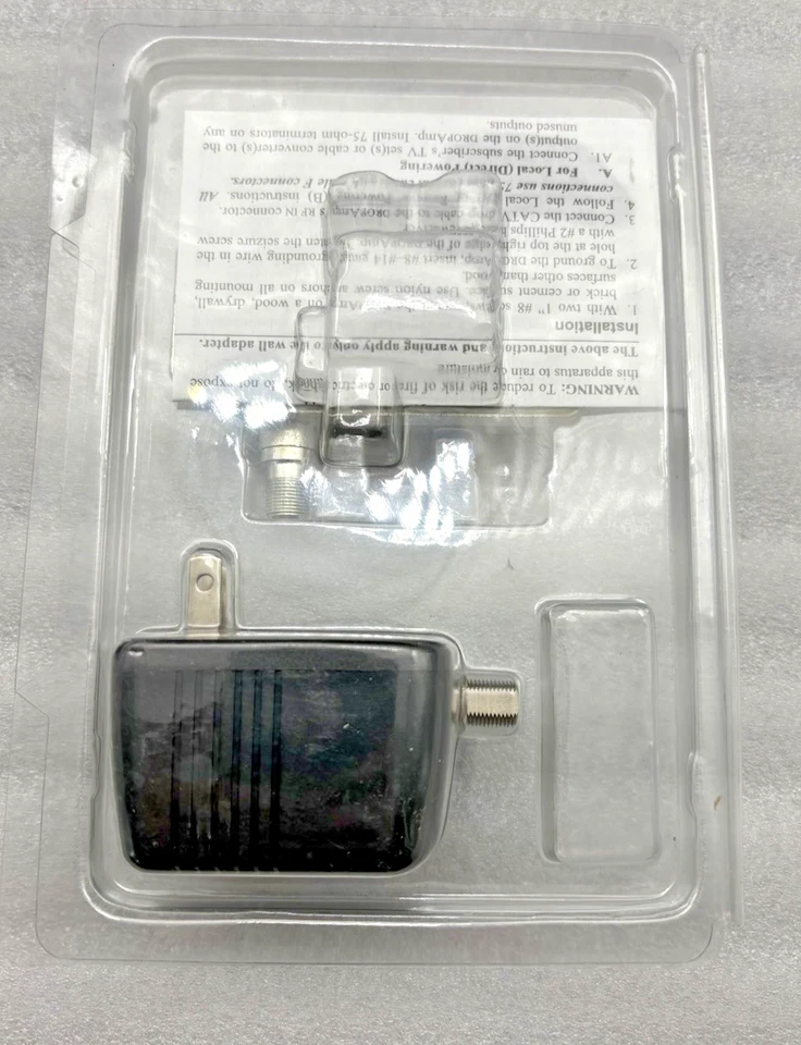 Electroline EDA100 Mini Cable TV Antenna Amplifier W Power Supply +15dB *NEW* - Image 3 of 3