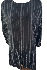 Zara Trafaiuc Collection Silver Metallic Mini Dress Womens Sz M NWT Long Sleeve
