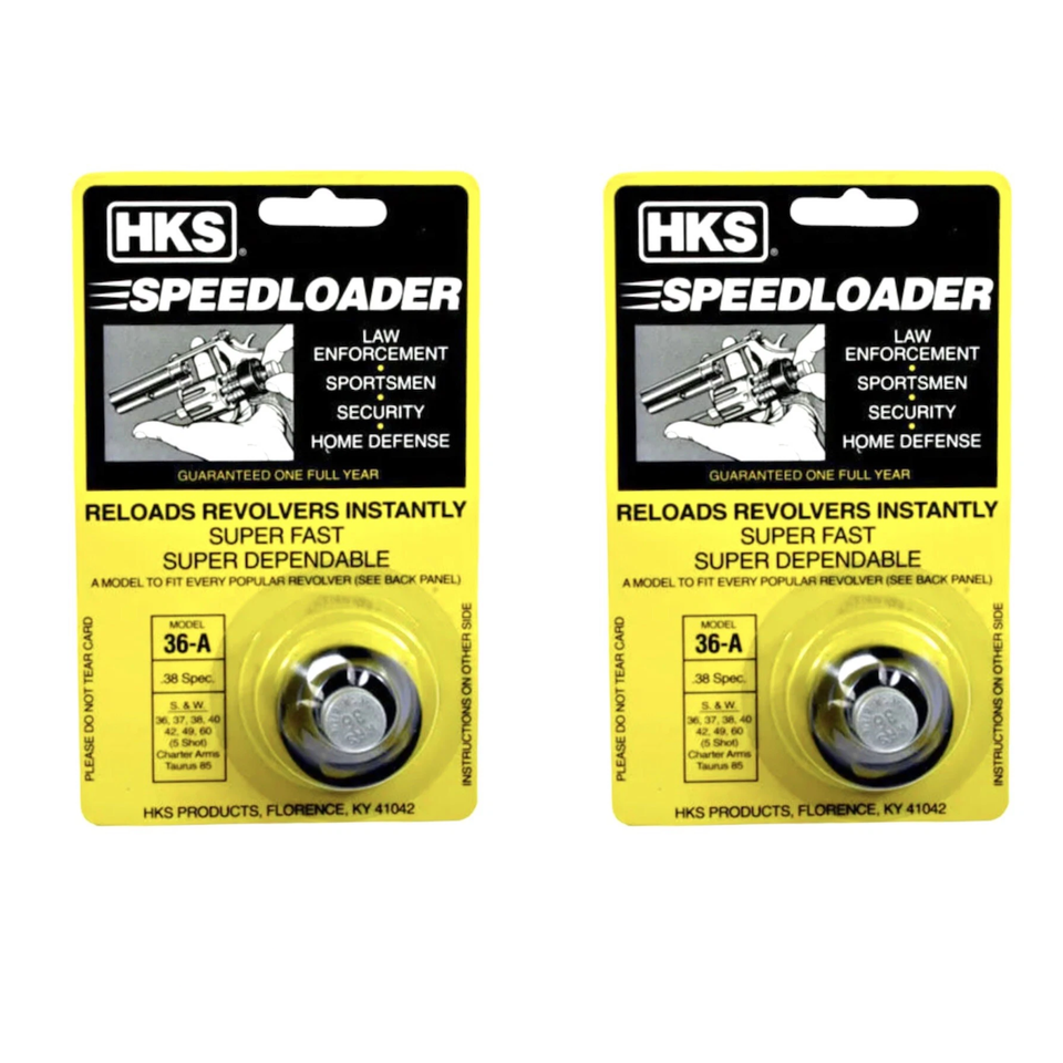 Speedloader 357 Ruger 2PK HKS Speedloader 36A 5 Shot .38/.357 S&W J-Frame Taurus 605 Ruger ...