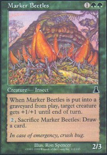 Light Play x 1 Marker Beetles - Foil Urza's Destiny
